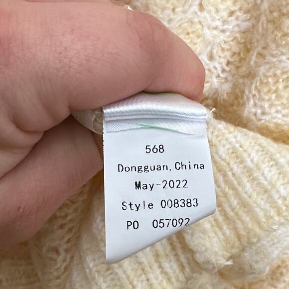 LILLY PULITZER Corabelle Sweater Pale Butter Yellow Sz L $118 {V38} - Picture 6 of 6